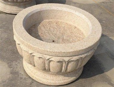 Doğal Granit Saksı