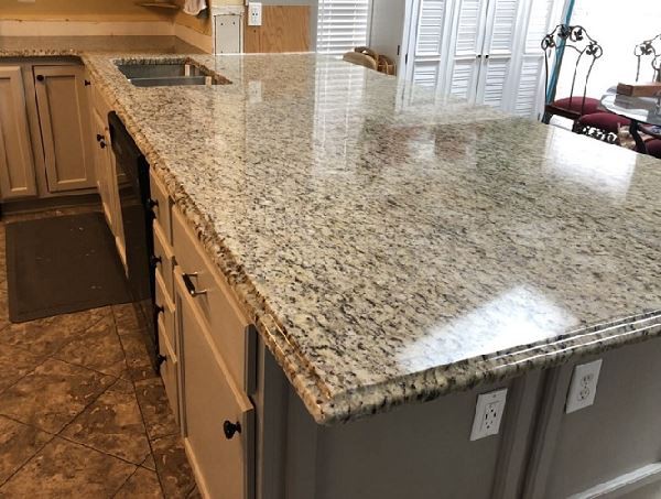 Giallo Ornamental Granite kitchen countertop