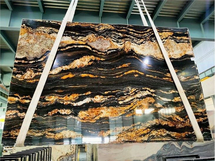 Polished Magma Gold Granite